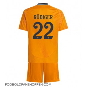 Real Madrid Antonio Rudiger #22 Udebanetrøje Børn 2024-25 Kortærmet (+ Korte bukser)